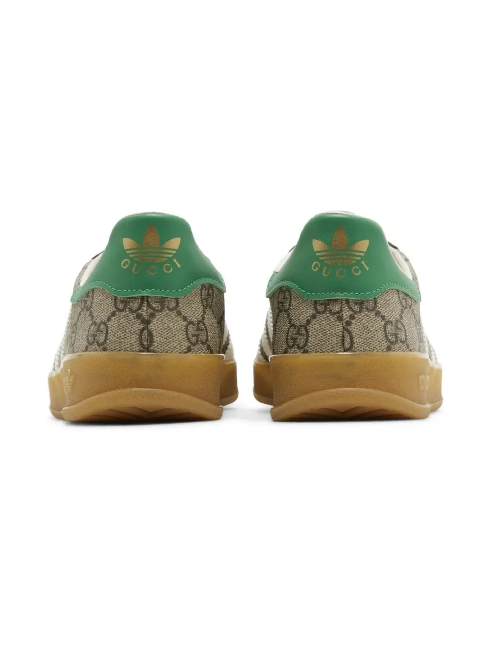 Gucci X Adidas Women's Beige GG Canvas Sneakers With White Stripes Size 6